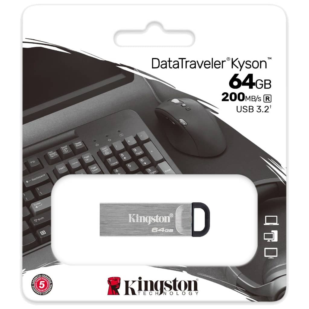 Clé USB 3.1 Kingston DataTraveler Kyson,  64Go (DTKN/64GB)