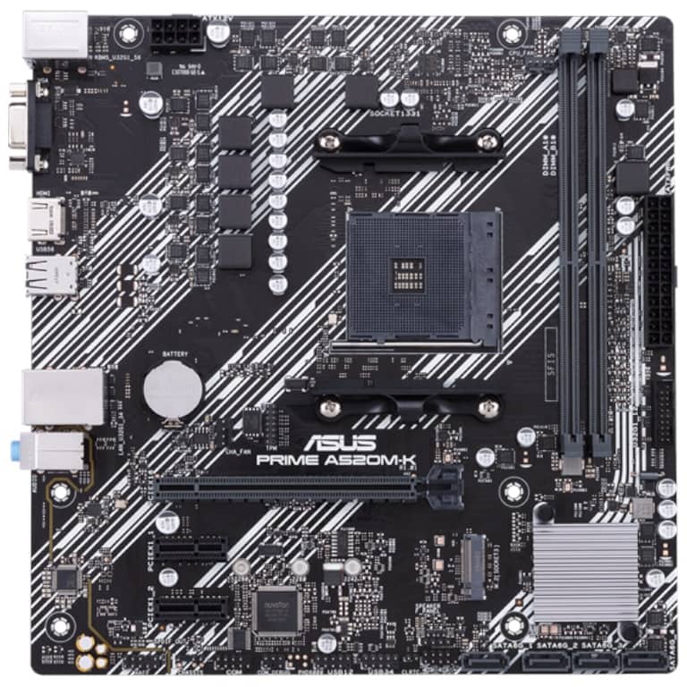 Carte mère AMD AM4 Micro ATX Asus PRIME A520M-K (90MB1500-M0EAY0)
