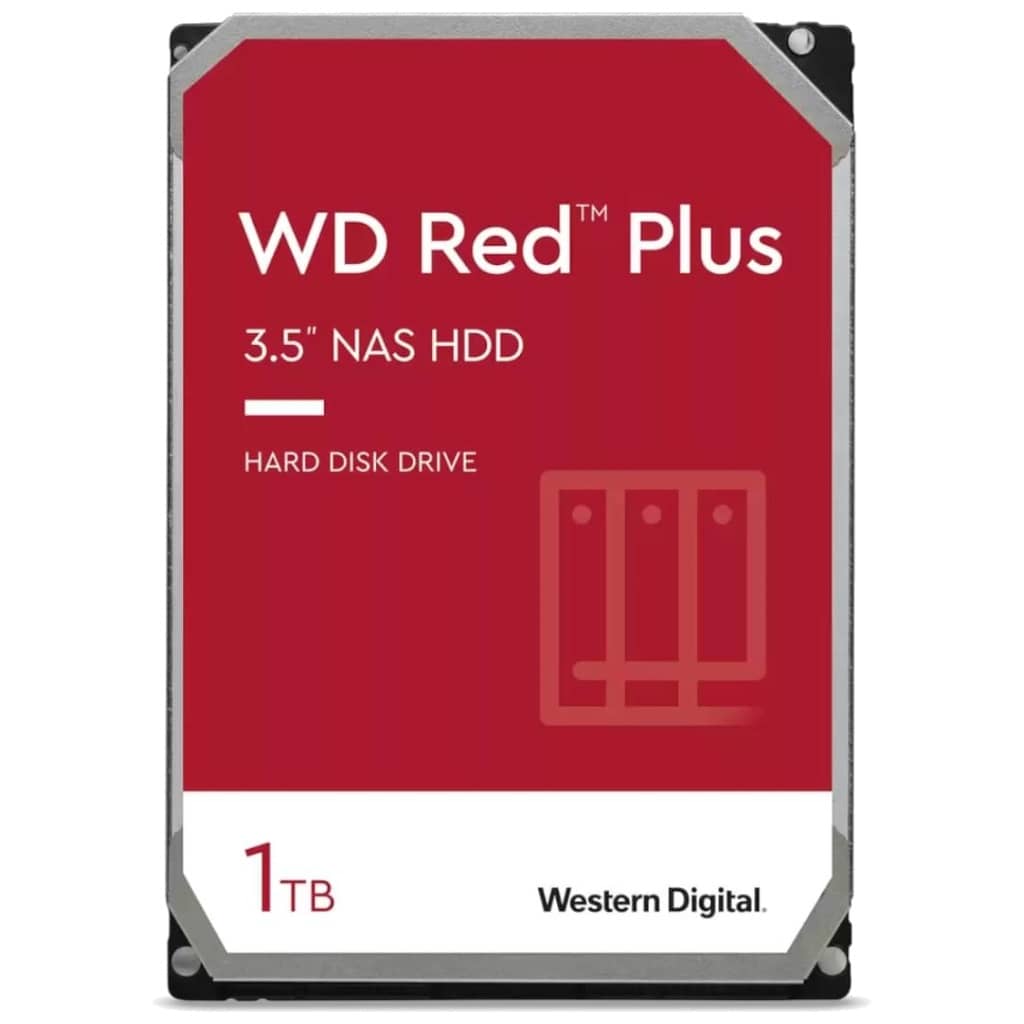 Disque HDD 3.5&quot; SATA Western Digital Red Plus NAS, 1To (WD10EFRX)