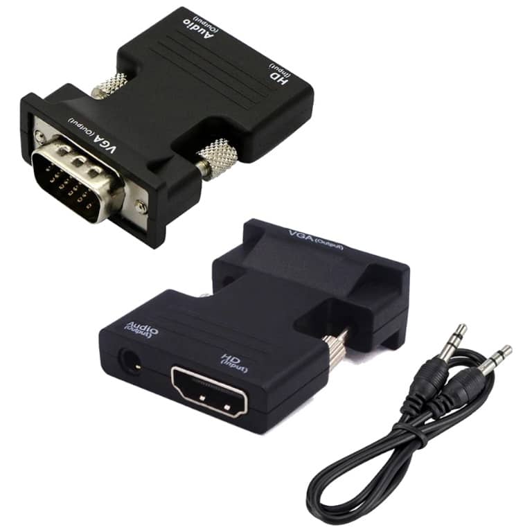 Adaptateur FM HDMI 1.2 vers 1x VGA, 1x Jack 3.5mm,  0.0m Noir (FM-HDM.VGA-0000BK)