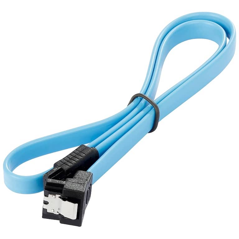 Cable MM SATA (7pins),  0.3/0.7m  Coudé Bleu (MM-STA.STA-0005BL)