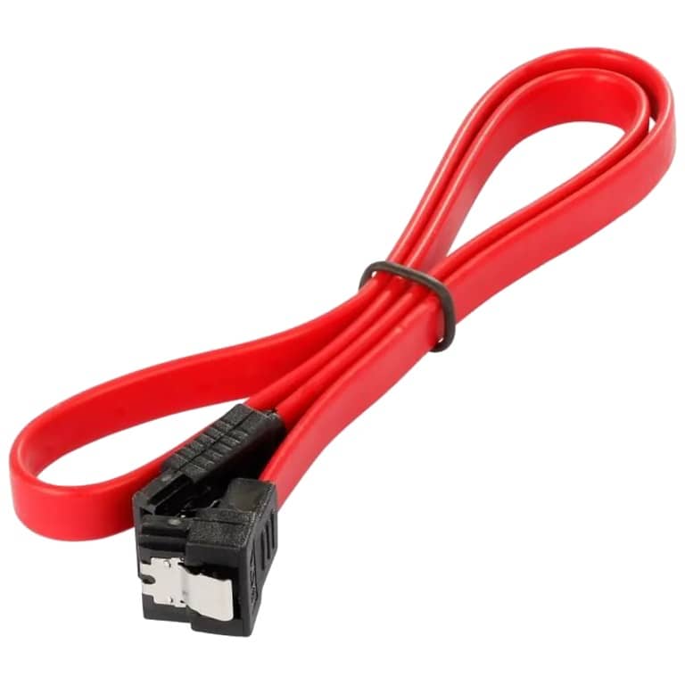 Cable MM SATA (7pins),  0.3/0.7m  Coudé Rouge (MM-STA.STA-0005RD)