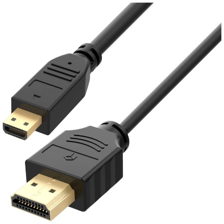 Cable Adaptateur MM HDMI vers 1x Micro HDMI,  2.0m (MM-HDM-MHD-0020BK)