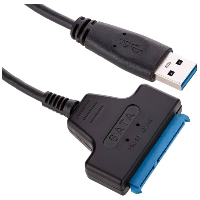 Cable Adaptateur MF USB 3.0 vers 1x SATA (15pins),  0.3m Noir (MF-US3.SAT-0003BK)
