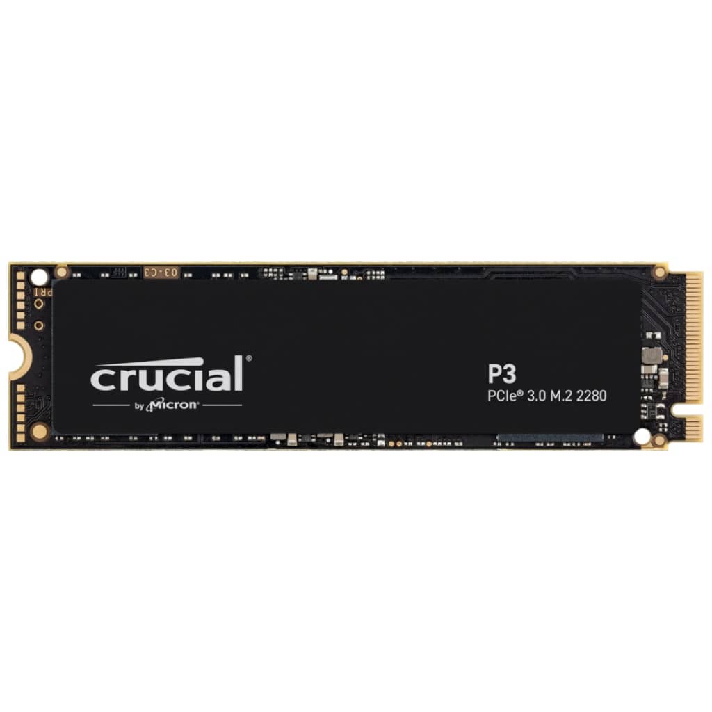 Disque SSD M.2 PCIe3 Crucial P3,  500Go (CT500P3SSD8)