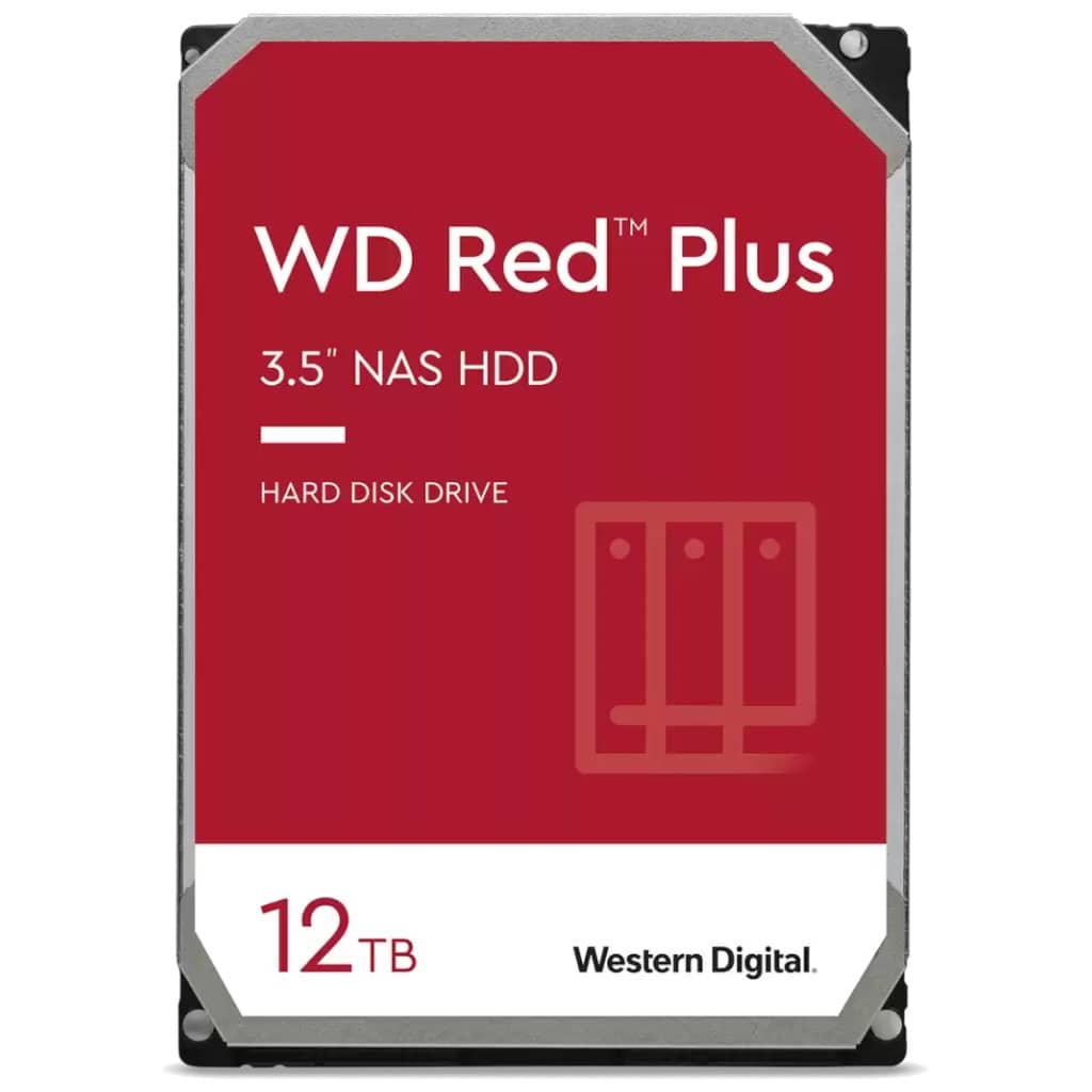Disque HDD 3.5&quot; SATA Western Digital Red Plus NAS, 12To (WD120EFBX)