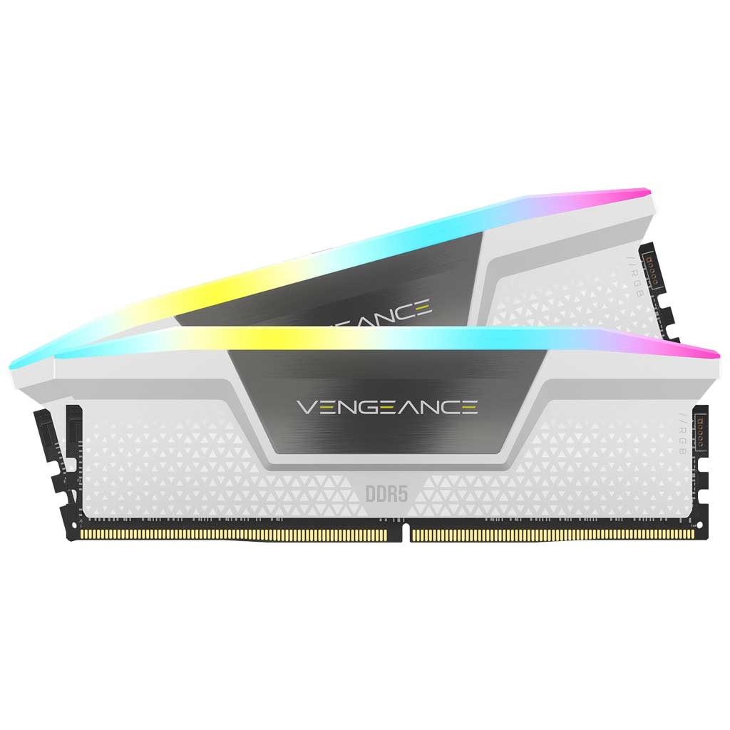 Mémoire DIMM DDR5 5600MHz Corsair, 32Gb (2x 16Gb) Vengeance RGB Blanc (CMH32GX5M2B5600C36WK)