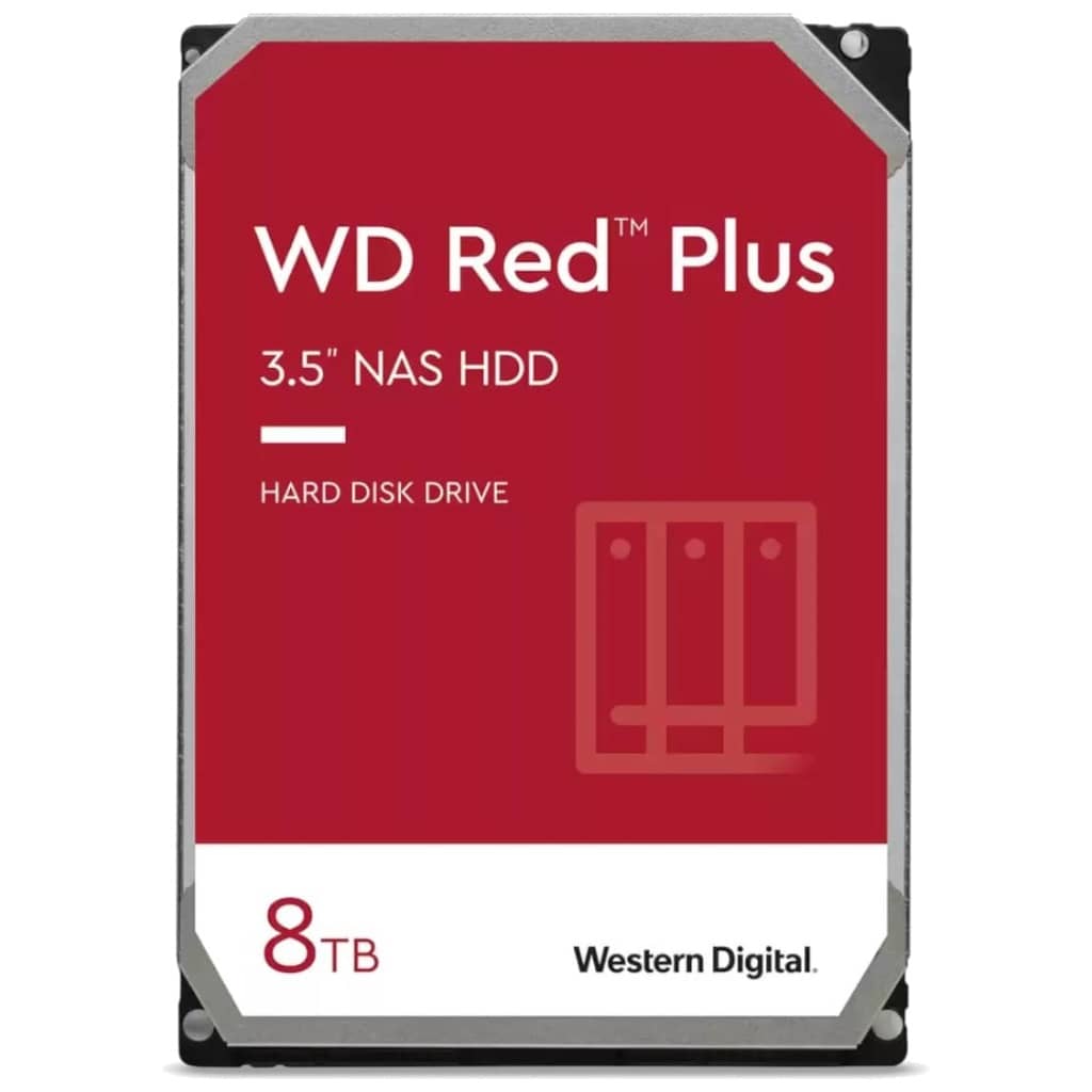 Disque HDD 3.5&quot; SATA Western Digital Red Plus NAS, 8To (WD80EFZZ)