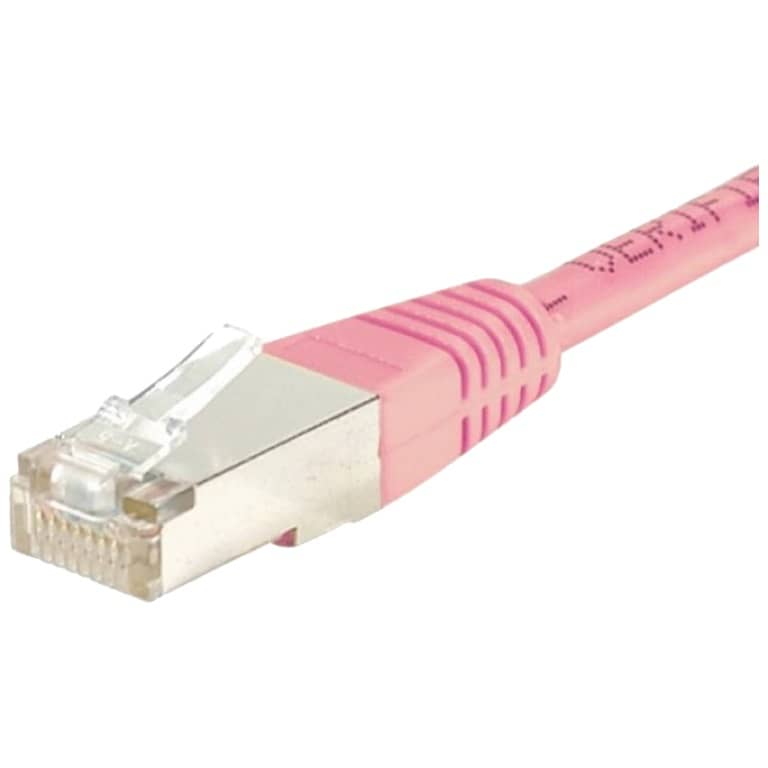 Cable MM RJ45 Cat.6,   1.0m droit Rose (MM-RJ4.RJ4-0010PK)