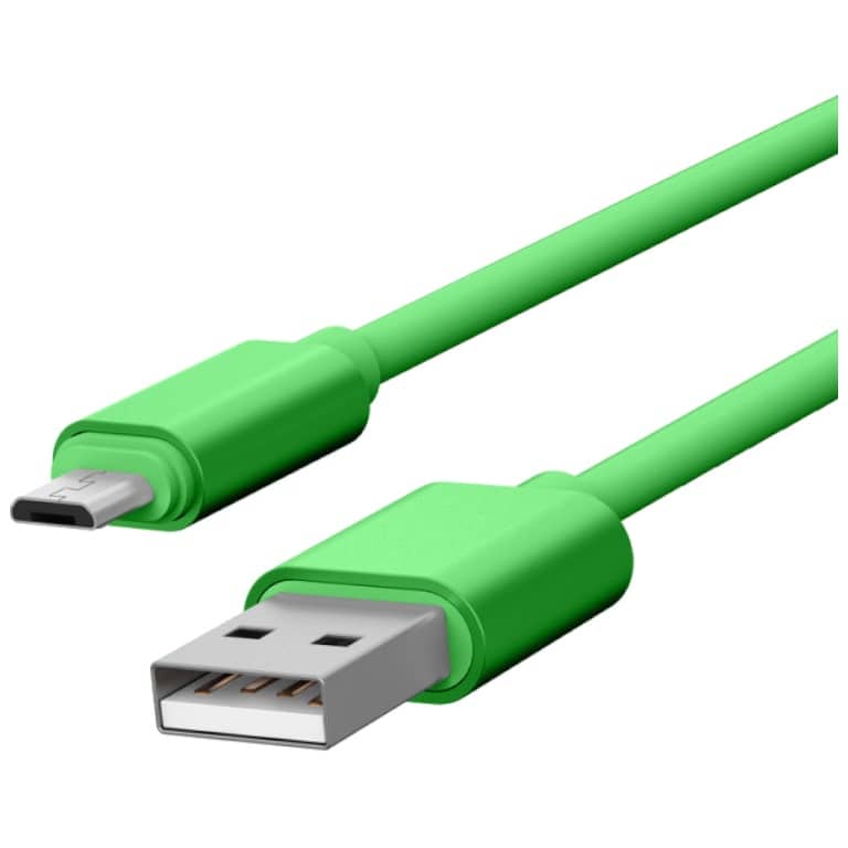 Cable Adaptateur MM USB 2.0 vers 1x Micro USB,  1.0m Vert (MM-US2.MUS-0010GR)