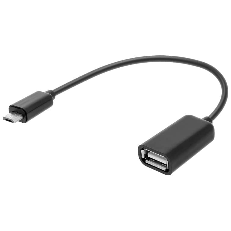 Cable Adaptateur FM USB 2.0 vers 1x Micro USB,  0.2m Noir (FM-US2.MUS-0002BK)