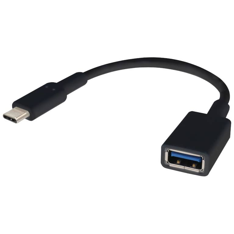 Cable Adaptateur MF USB 3TypeC vers 1x USB 3.0,  0.2m (MF-USC.US3-0002BK)