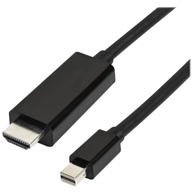 Cable Adaptateur MM Mini DisplayPort vers 1x HDMI 1.4,  5.0m Noir (MM-MDP.HDM-0050BK)