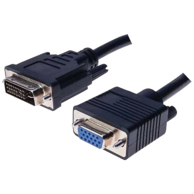 Cable Adaptateur MF DVI-I vers 1x VGA,  2.0m Noir (MF-DVI.VGA-0020BK)
