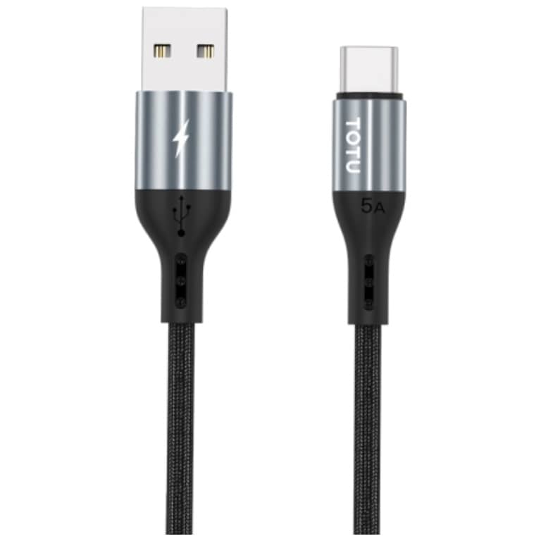 Cable Adaptateur MM USB 2.0 vers 1x USB 2TypeC,  2.0m Gris (Totu BT-015)