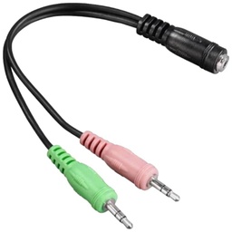 [C_DBJ35-051187] Cable Doubleur MF 2x Jack 3.5mm vers 1x Jack 3.5mm,  0.2m Noir (MF-J35.J35-0002BK)