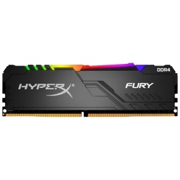 [I_MEKGT-296327] Mémoire DIMM DDR4 3200MHz Kingston,  8Gb HyperX Fury Noir RGB (HX432C16FB3A/8)