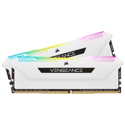 [I_MECOR-632108] Mémoire DIMM DDR4 3200MHz Corsair, 32Gb (2x 16Gb) Vengeance RGB PRO SL Blanc (CMH32GX4M2E3200C16W)
