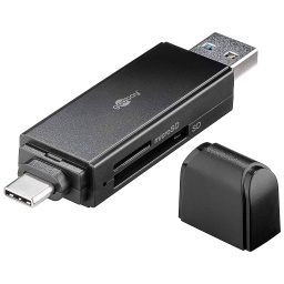 [P_HLGOB-590917] Lecteur de cartes externe USB 3.0, USB 3TypeC Goobay, Noir (59091)