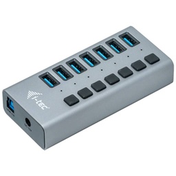 [P_HLITC-702938] Hub USB 3.0 alimenté i-Tec, 7x USB 3.0, 1x USB3 TypeB Gris (U3CHARGEHUB7)