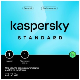 [L_SEKAS-914394] Antivirus Kaspersky Standard 2023, 1poste 1an (KL1041F5AFS)