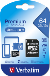 [P_SXVBT-440840] Carte mémoire Micro SD Verbatim Premium - 64Go (44084)