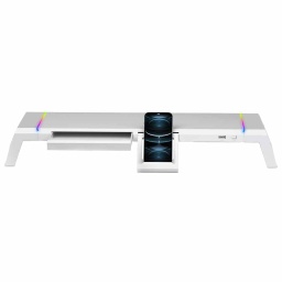 [A_ECMAG-102960] Support 1x écran Mars Gaming MGS One RGB, Blanc (MGSONEW)
