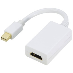[C_ADDPP-050272] Cable Adaptateur MF Mini DisplayPort vers 1x HDMI,  0.15m Blanc (MF-MDP.HDM-0002WT)