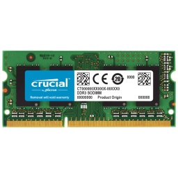 [I_MECRU-754592] Mémoire SO-DIMM DDR3L 1600MHz Crucial,  8Gb (CT102464BF160B)
