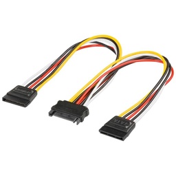 [C_DBSTA-050715] Cable Doubleur MF SATA (15pins) vers 2x SATA (15pins),  0.10m (MF-STA.STA-0001xx)