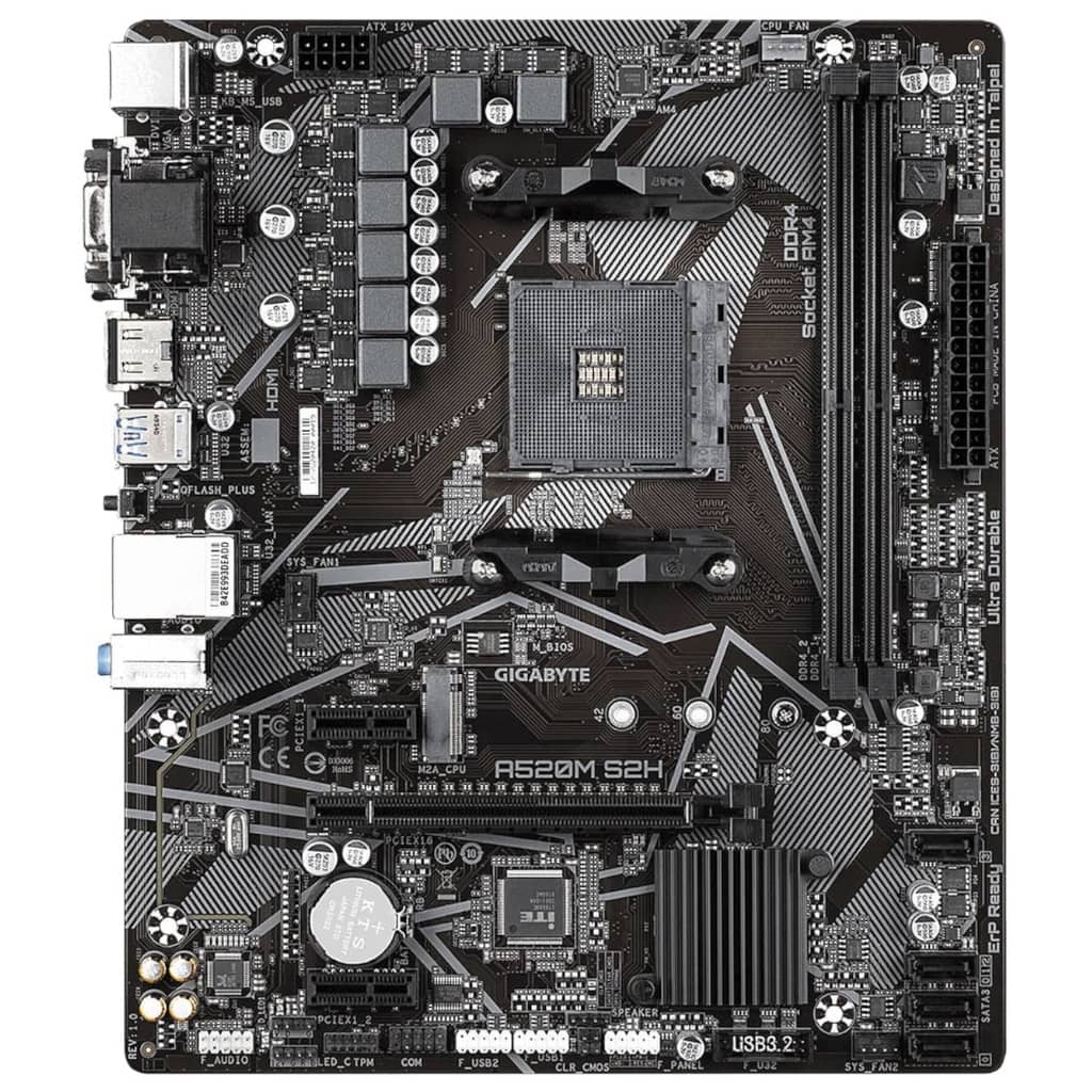 Carte mère AMD AM4 A520 Micro ATX Gigabyte A520M S2H