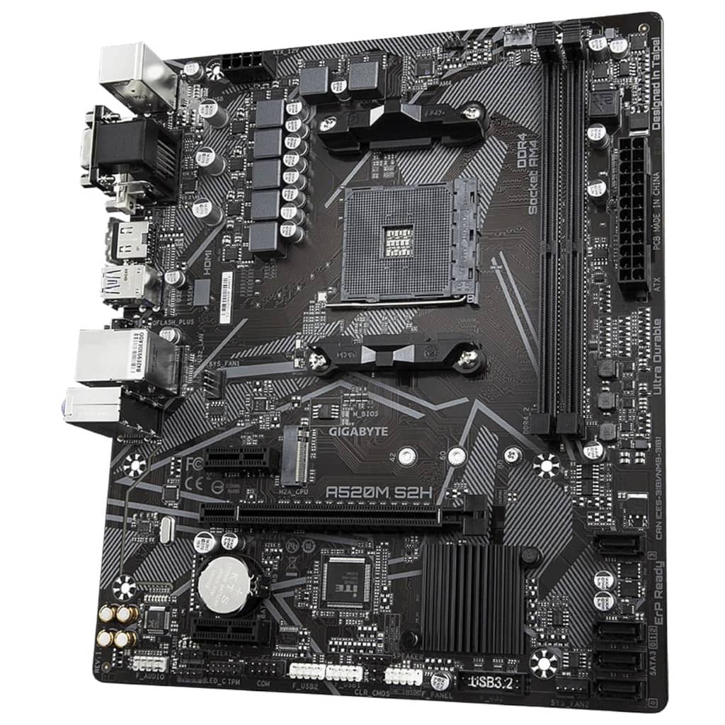Carte mère AMD AM4 A520 Micro ATX Gigabyte A520M S2H