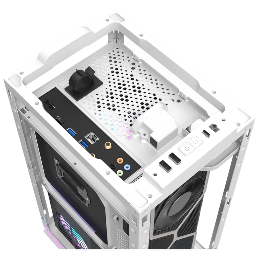 Boitier PC Mini ITX DarkFlash DLH21, Blanc/LED _ 86818