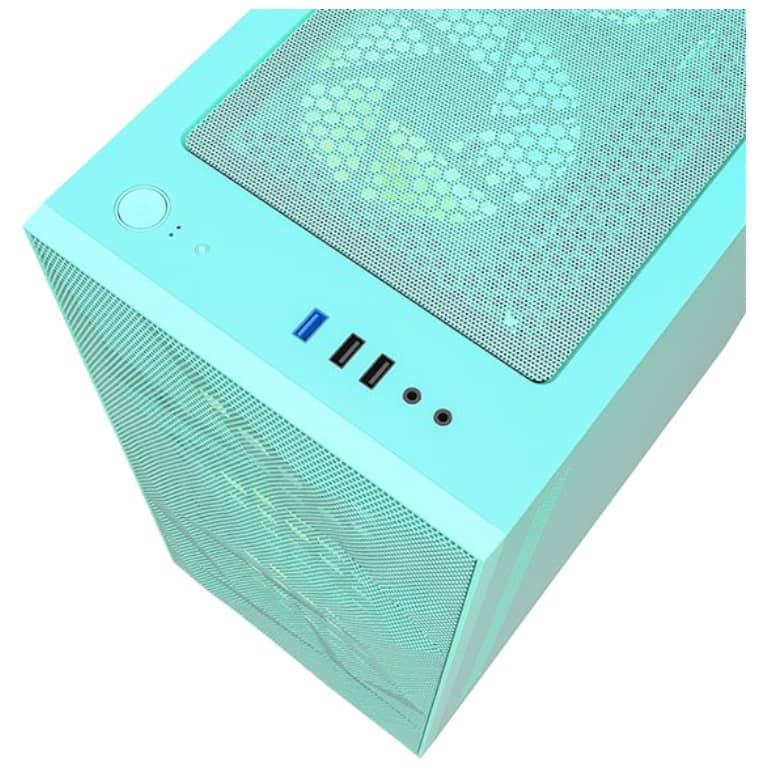 Boitier PC Micro ATX DarkFlash DLM21 MESH, Neo Mint _ 84777