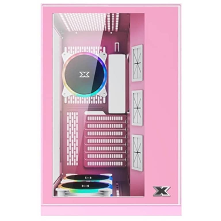 Boitier PC ATX Xigmatek Aquarius S Queen, Rose avec 3x AY120 _ EN46553