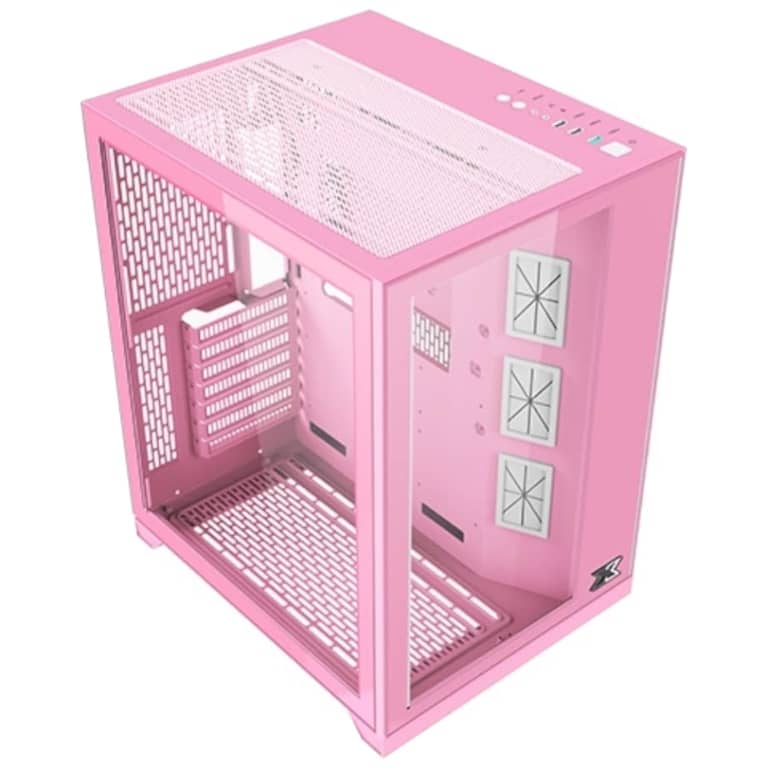 Boitier PC ATX Xigmatek Aquarius S Queen, Rose avec 3x AY120 _ EN46553