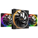 Kit 3x Ventilateurs pour Boitier 140mm Be Quiet Light Wings PWM, Noir ARGB _ BL079
