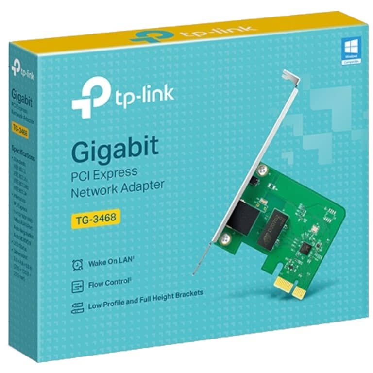 Carte réseau PCIe Ethernet 1000Mbps TP-Link TG-3468 v4