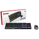 Pack Clavier/Souris Filaire USB 2.0 MSI VIGOR GK30 COMBO, Noir/LED _ S11-04FR601-CLA