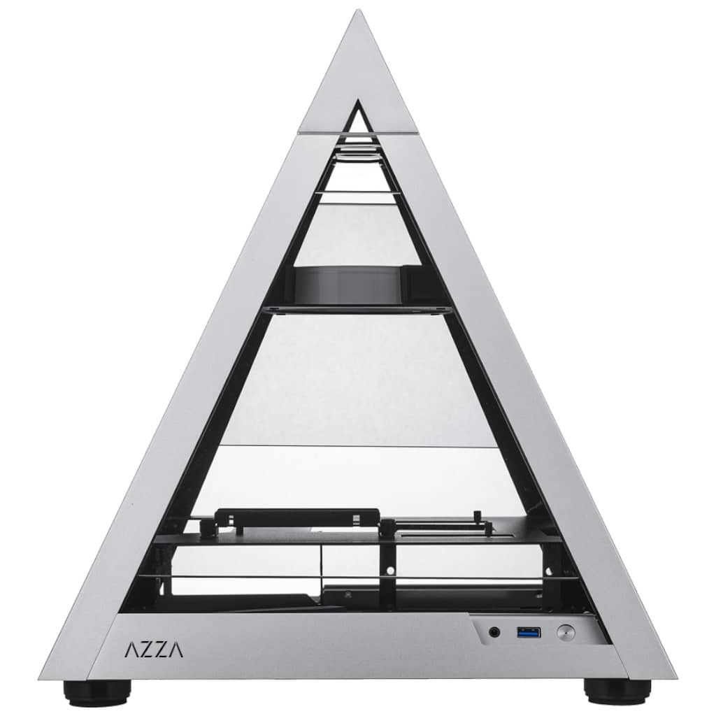 Boitier PC Mini ITX Azza Pyramide Mini 806, Gris _ CSAZ-806