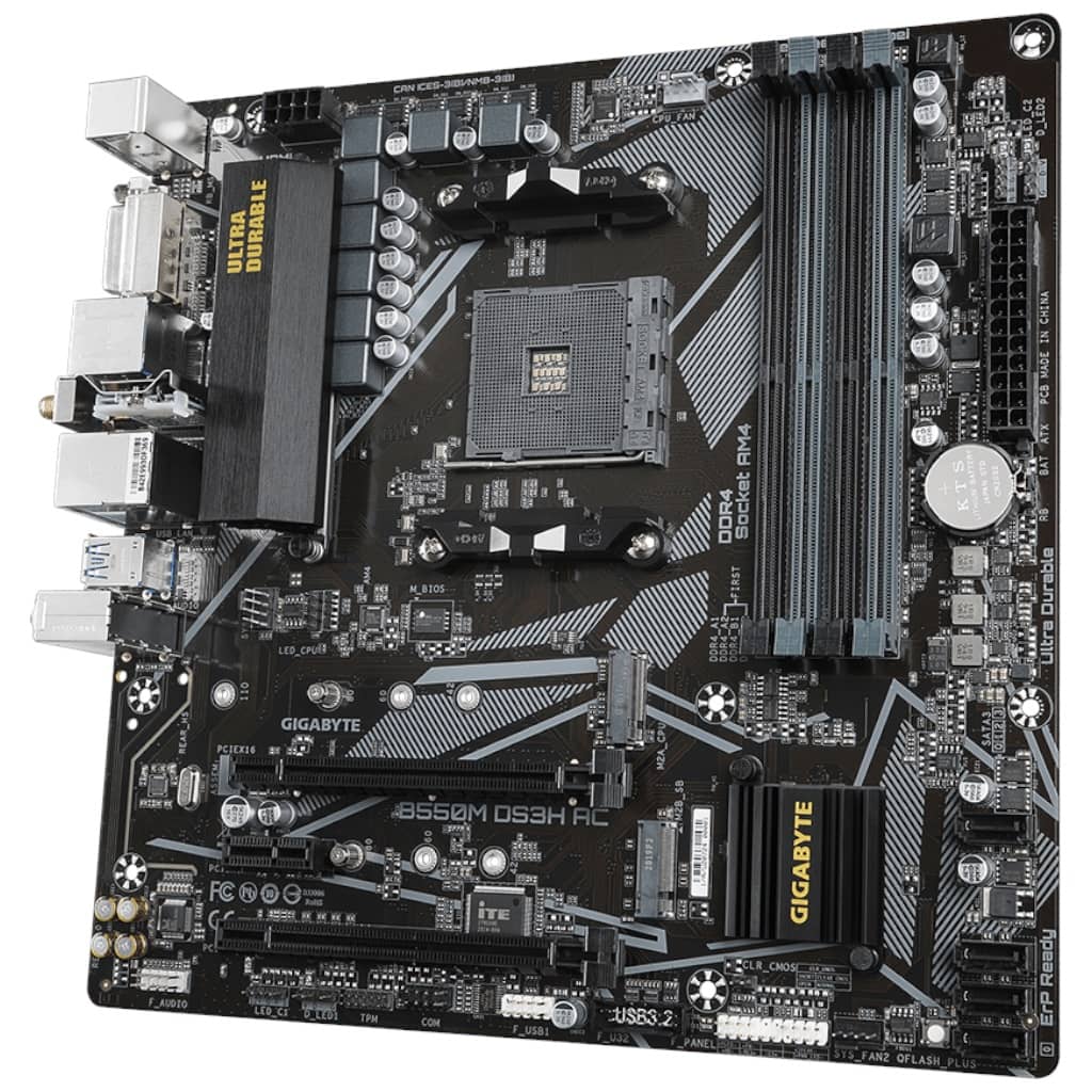 Carte mère AMD AM4 B550 Micro ATX Gigabyte B550M DS3H AC