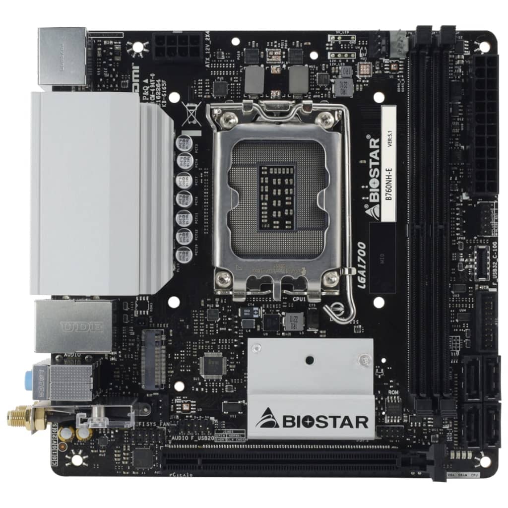 Carte mère Intel 1700 B760 Mini ITX Biostar B760NH-E v6 _ IB76AIDS-R02