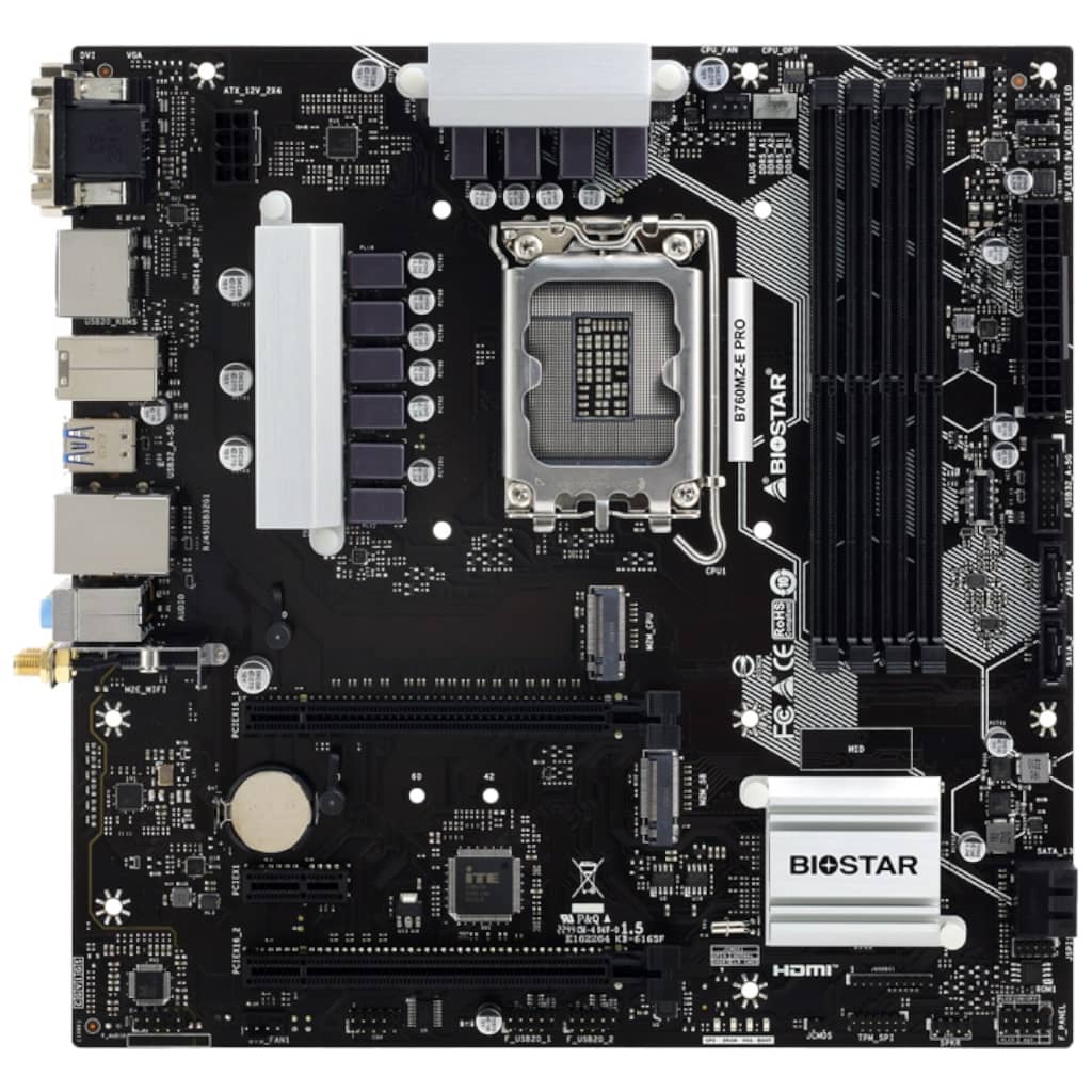Carte mère Intel 1700 B760 Micro ATX Biostar B760MZ-E PRO v6 _ IB76AMDS-R01