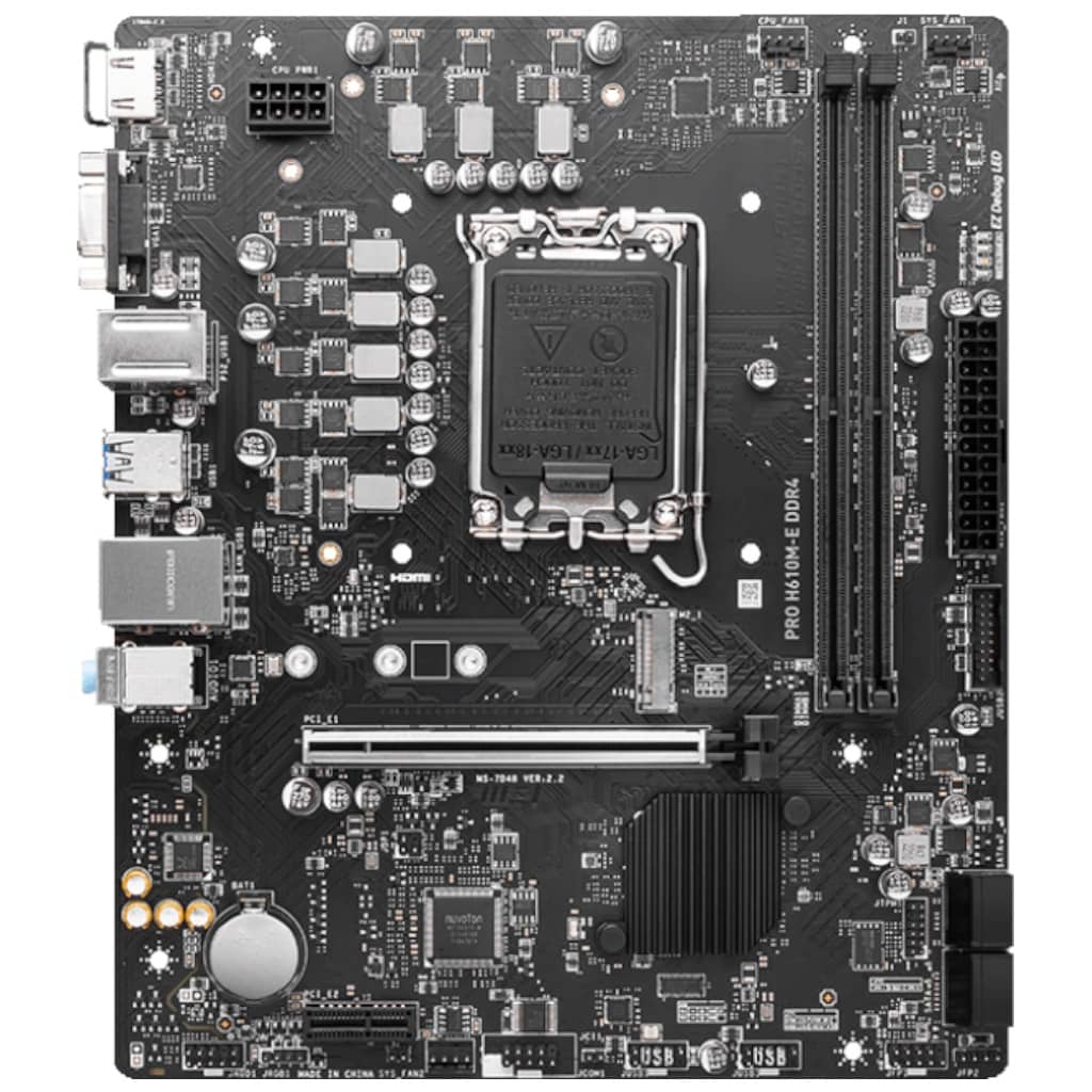 Carte mère Intel 1700 H610 Micro ATX MSI PRO H610M-E DDR4 _ 911-7D48-007