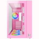 Boitier PC ATX Xigmatek Aquarius Pro Queen, Rose avec 7x X24A _ EN49431