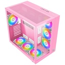 Boitier PC ATX Xigmatek Aquarius Pro Queen, Rose avec 7x X24A _ EN49431