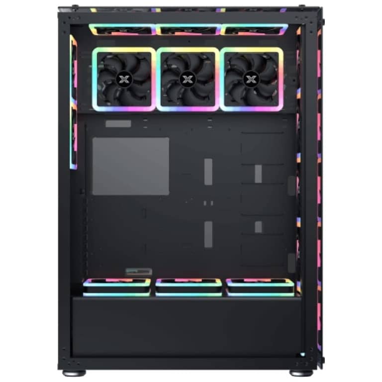 Boitier PC E-ATX Xigmatek Elysium II, Noir avec 16x Square Ring ARGB _ EN41624