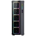 Boitier PC E-ATX Xigmatek Elysium II, Noir avec 16x Square Ring ARGB _ EN41624