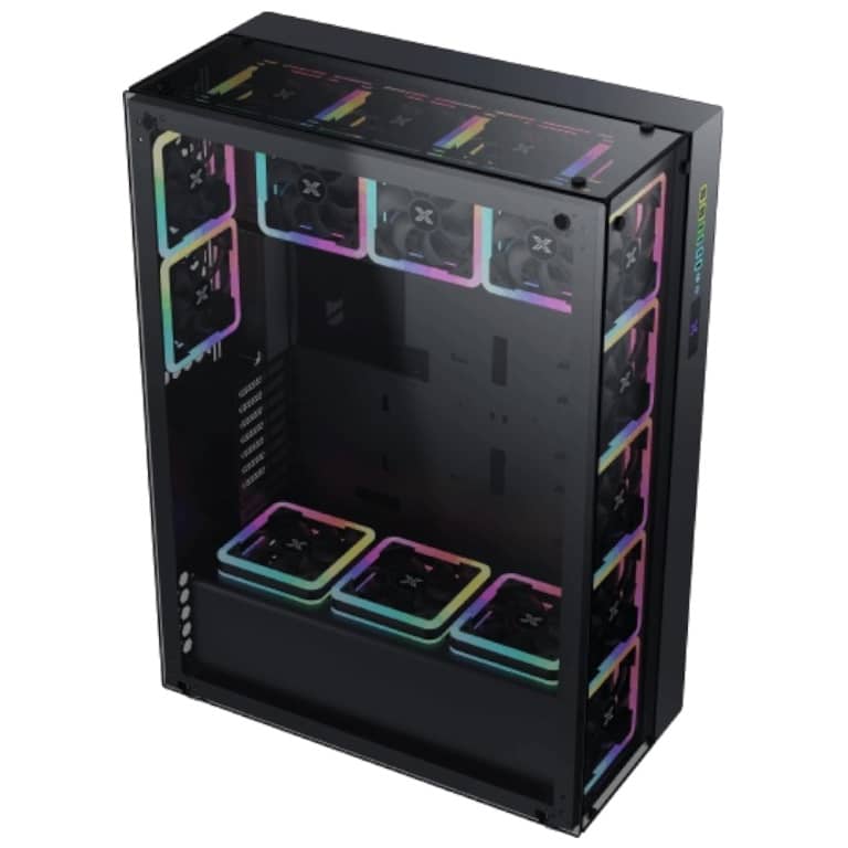 Boitier PC E-ATX Xigmatek Elysium II, Noir avec 16x Square Ring ARGB _ EN41624