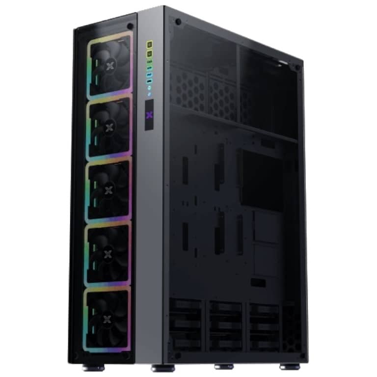 Boitier PC E-ATX Xigmatek Elysium II, Noir avec 16x Square Ring ARGB _ EN41624